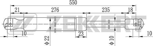 Zekkert GF-1089 - Plinski amortizer, prtljaznik/utovarni prostor www.molydon.hr