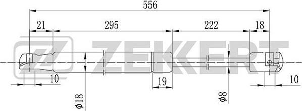 Zekkert GF-1119 - Plinski amortizer, prtljaznik/utovarni prostor www.molydon.hr