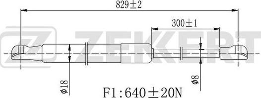 Zekkert GF-2446 - Plinski amortizer, prtljaznik/utovarni prostor www.molydon.hr