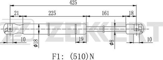 Zekkert GF-2441 - Plinski amortizer, prtljaznik/utovarni prostor www.molydon.hr