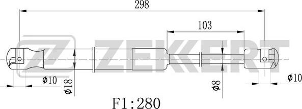 Zekkert GF-2470 - Plinski amortizer, prtljaznik/utovarni prostor www.molydon.hr