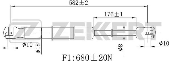 Zekkert GF-2477 - Plinski amortizer, prtljaznik/utovarni prostor www.molydon.hr