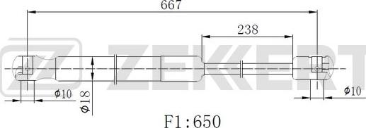 Zekkert GF-2516 - Plinski amortizer, prtljaznik/utovarni prostor www.molydon.hr