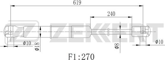 Zekkert GF-2511 - Plinski amortizer, hauba motora www.molydon.hr