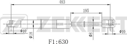 Zekkert GF-2517 - Plinski amortizer, prtljaznik/utovarni prostor www.molydon.hr