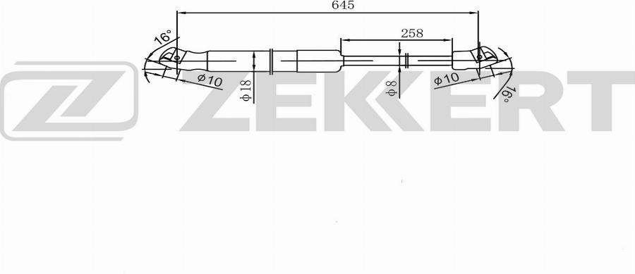 Zekkert GF-2605 - Plinski amortizer, prtljaznik/utovarni prostor www.molydon.hr