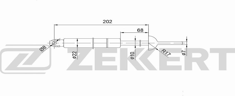 Zekkert GF-2622 - Plinski amortizer, hauba motora www.molydon.hr