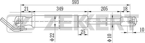 Zekkert GF-2065 - Plinski amortizer, prtljaznik/utovarni prostor www.molydon.hr