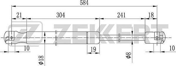 Zekkert GF-2081 - Plinski amortizer, hauba motora www.molydon.hr
