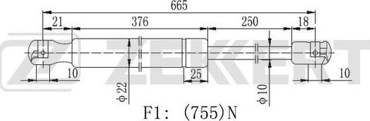 Zekkert GF-2128 - Plinski amortizer, prtljaznik/utovarni prostor www.molydon.hr