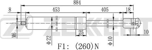 Zekkert GF-2312 - Plinski amortizer, hauba motora www.molydon.hr