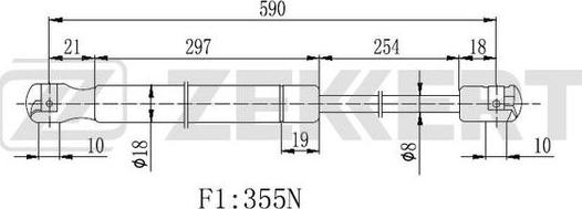 Zekkert GF-2262 - Plinski amortizer, hauba motora www.molydon.hr