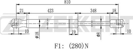 Zekkert GF-2222 - Plinski amortizer, hauba motora www.molydon.hr