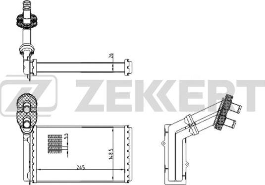 Zekkert MK-5032 - Izmjenjivač topline, grijanje unutrasnjeg prostora www.molydon.hr