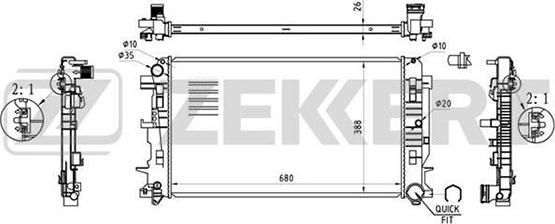 Zekkert MK-1355 - Hladnjak, hladjenje motora www.molydon.hr