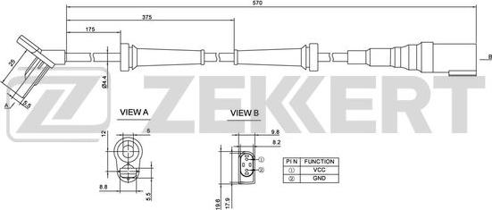 Zekkert SE-6054 - Senzor, broj obrtaja kotača www.molydon.hr