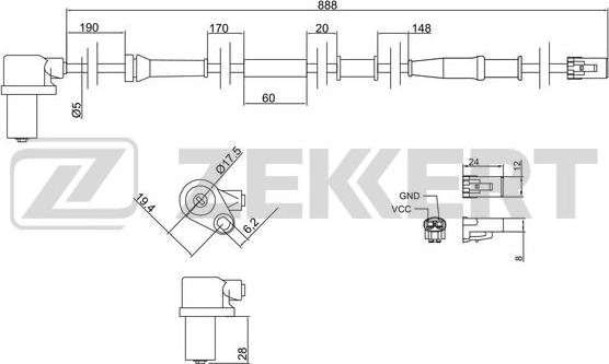 Zekkert SE-6085 - Senzor, broj obrtaja kotača www.molydon.hr