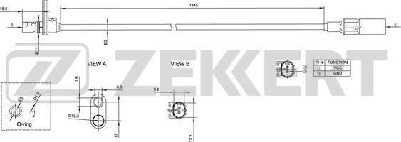 Zekkert SE-6139 - Senzor, broj obrtaja kotača www.molydon.hr