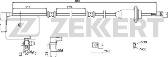 Zekkert SE-6129 - Senzor, broj obrtaja kotača www.molydon.hr