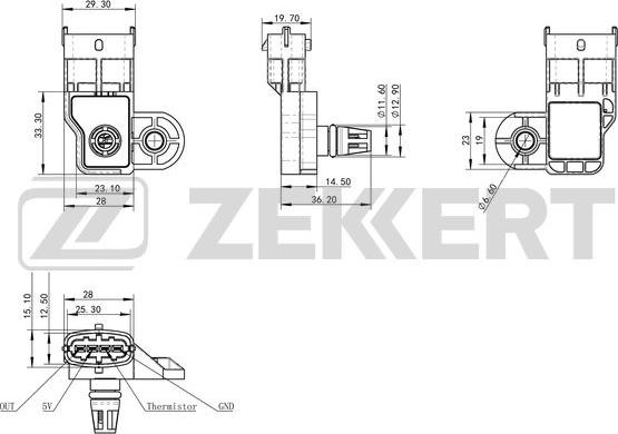 Zekkert SE-1040 - Senzor, pritisak usisne Cijevi www.molydon.hr