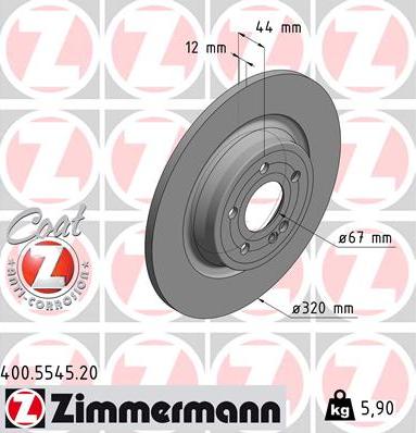 Zimmermann 400.5545.20 - Kočioni disk www.molydon.hr