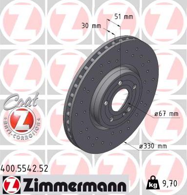 Zimmermann 400.5542.52 - Kočioni disk www.molydon.hr
