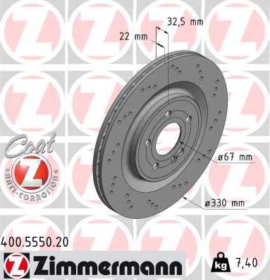 Zimmermann 400.5550.20 - Kočioni disk www.molydon.hr