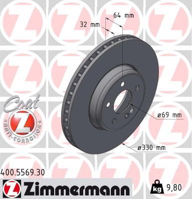 Zimmermann 400.5569.30 - Kočioni disk www.molydon.hr