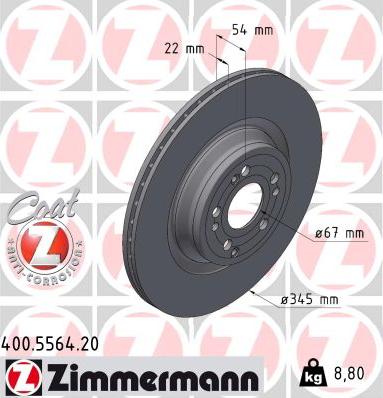 Zimmermann 400.5564.20 - Kočioni disk www.molydon.hr