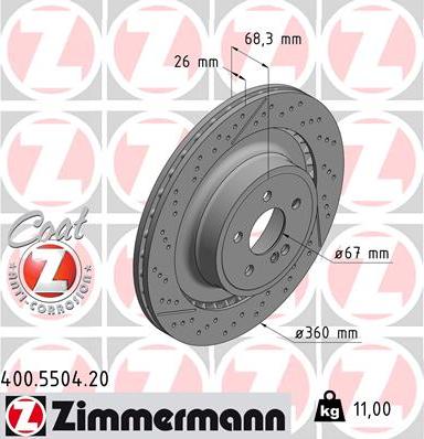 Zimmermann 400.5504.20 - Kočioni disk www.molydon.hr