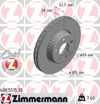 Zimmermann 400.5515.30 - Kočioni disk www.molydon.hr