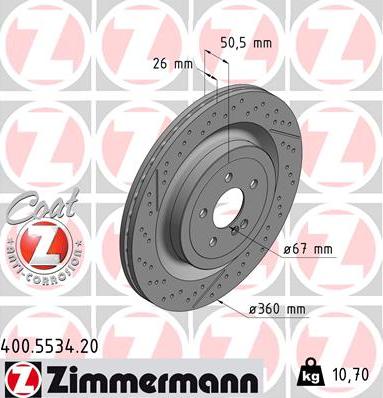 Zimmermann 400.5534.20 - Kočioni disk www.molydon.hr