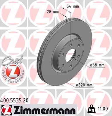 Zimmermann 400.5535.20 - Kočioni disk www.molydon.hr