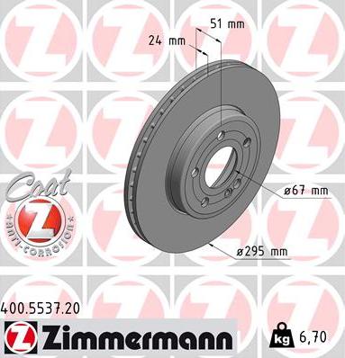 Zimmermann 400.5537.20 - Kočioni disk www.molydon.hr