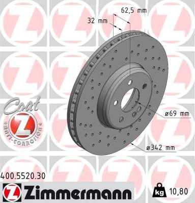 Zimmermann 400.5520.30 - Kočioni disk www.molydon.hr