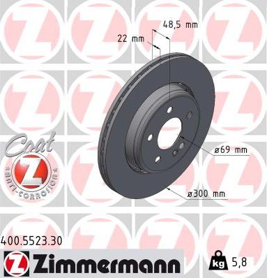 Zimmermann 400.5523.30 - Kočioni disk www.molydon.hr