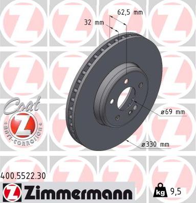 Zimmermann 400.5522.30 - Kočioni disk www.molydon.hr