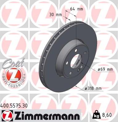 Zimmermann 400.5575.30 - Kočioni disk www.molydon.hr