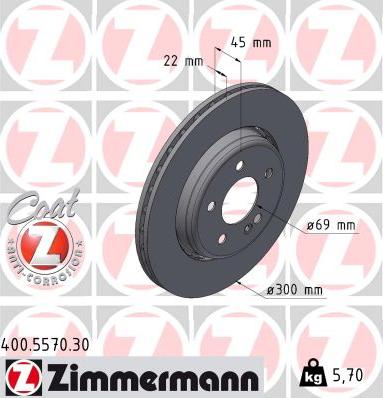 Zimmermann 400.5570.30 - Kočioni disk www.molydon.hr