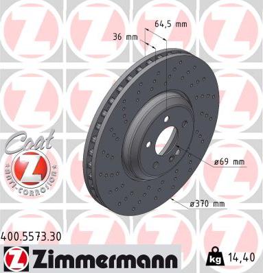 Zimmermann 400.5573.30 - Kočioni disk www.molydon.hr