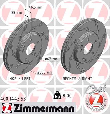 Zimmermann 400.1443.53 - Kočioni disk www.molydon.hr
