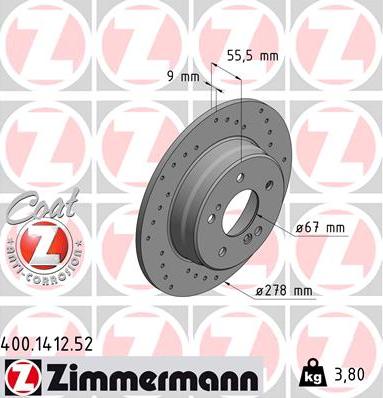 Zimmermann 400.1412.52 - Kočioni disk www.molydon.hr