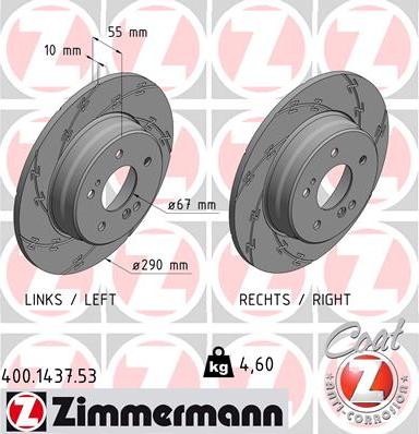 Zimmermann 400.1437.53 - Kočioni disk www.molydon.hr