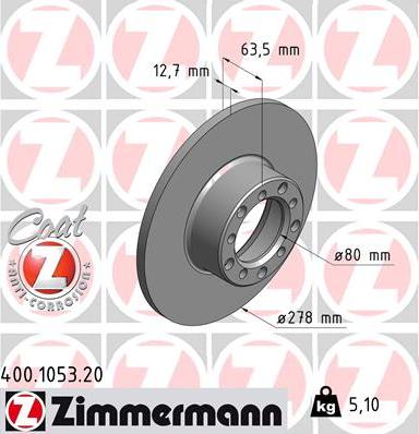 Zimmermann 400.1053.20 - Kočioni disk www.molydon.hr