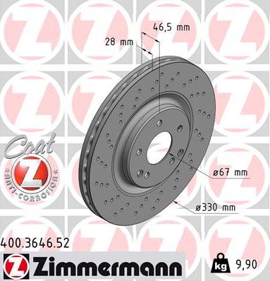 Zimmermann 400.3646.52 - Kočioni disk www.molydon.hr