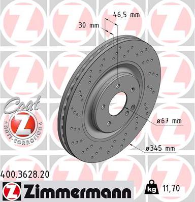 Zimmermann 400.3628.20 - Kočioni disk www.molydon.hr