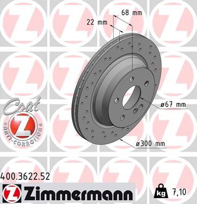 Zimmermann 400.3622.52 - Kočioni disk www.molydon.hr