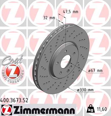 Zimmermann 400.3673.52 - Kočioni disk www.molydon.hr