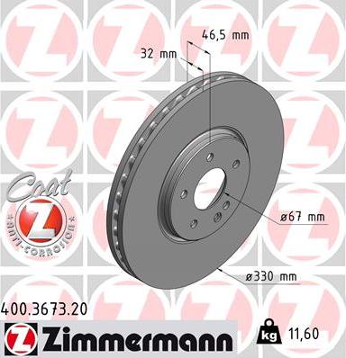 Zimmermann 400.3673.20 - Kočioni disk www.molydon.hr