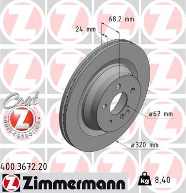 Zimmermann 400.3672.20 - Kočioni disk www.molydon.hr